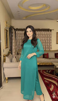 Luxury Sheesha Silk 2pc Unstiched (Zinc Ferozi) SL-1956
