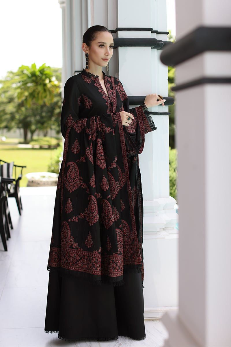 BAREEZE-HEAVY EMBROIDERED DHANAK 3pc