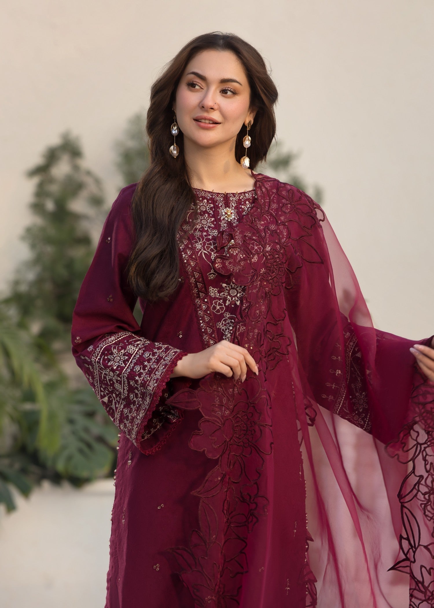 ALLY’s | Qalamkar-Luxury Embroidered Lawn 3pc | SL-325