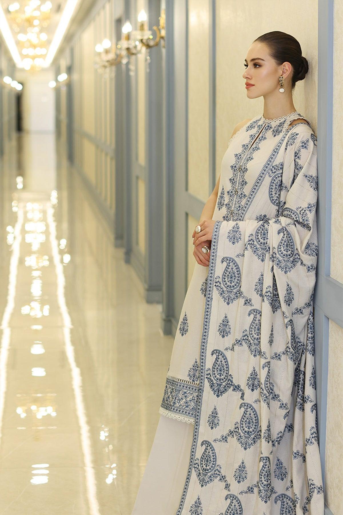 BAREEZE HEAVY EMBROIDERED DHANAK UNSTITCHED 3PC